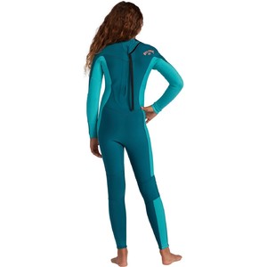 2021 Billabong Junior Girl's Synergy 3/2mm Back Zip Wetsuit W43B61 - Emerald
